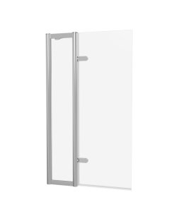Burlington Classique Parawan na wannę uchylny 85x150 brushed nickel CQBSILLC0850
