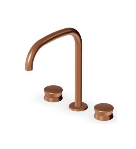 Zucchetti Sablier Bateria umywalkowa 3-otworowa Brushed Copper PVD ZSL5343.XP91
