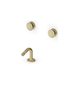 Zucchetti Sablier Bateria bidetowa podtynkowa z wylewką stojącą Brushed British Gold PVD ZSL5737.XP31