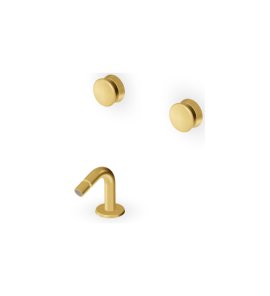Zucchetti Sablier Bateria bidetowa podtynkowa z wylewką stojącą Brushed Gold PVD ZSL5737.XP41