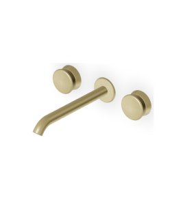 Zucchetti Sablier Bateria umywalkowa podtynkowa 3-otworowa - element zewnętrzny Brushed British Gold PVD ZSL5780.XP31