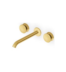 Zucchetti Sablier Bateria umywalkowa podtynkowa 3-otworowa - element zewnętrzny Brushed Gold PVD ZSL5780.XP41