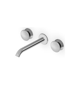 Zucchetti Sablier Bateria umywalkowa podtynkowa 200 mm 3-otworowa -  element zewnętrzny Brushed Stainless Steel ZSL5781.X