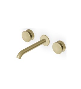 Zucchetti Sablier Bateria umywalkowa podtynkowa 200 mm 3-otworowa -  element zewnętrzny Brushed British Gold PVD ZSL5781.XP31