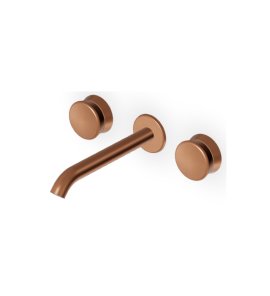 Zucchetti Sablier Bateria umywalkowa podtynkowa 200 mm 3-otworowa -  element zewnętrzny Brushed Copper PVD ZSL5781.XP91