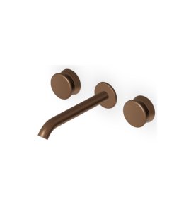 Zucchetti Sablier Bateria umywalkowa podtynkowa 200 mm 3-otworowa -  element zewnętrzny Matt Chocolate PVD ZSL5781.XSP21