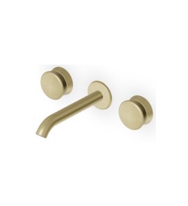 Zucchetti Sablier Bateria umywalkowa podtynkowa 175 mm 3-otworowa - element zewnętrzny Brushed British Gold PVD ZSL5782.XP31