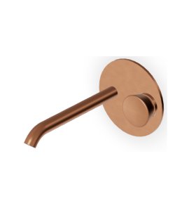 Zucchetti Sablier Bateria umywalkowa podtynkowa 225 mm - element zewnętrzny Brushed Copper PVD ZSL735.XP91