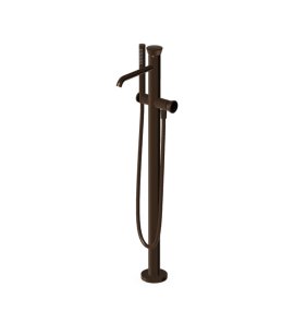Zucchetti Sablier Bateria wannowa wolnostojąca z zestawem natryskowym - element zewnętrzny Brushed Chocolate PVD ZSL730.XP21