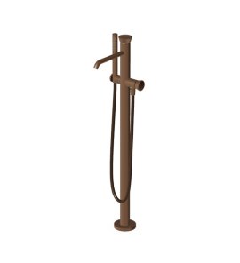 Zucchetti Sablier Bateria wannowa wolnostojąca z zestawem natryskowym - element zewnętrzny Matt Chocolate PVD ZSL730.XSP21