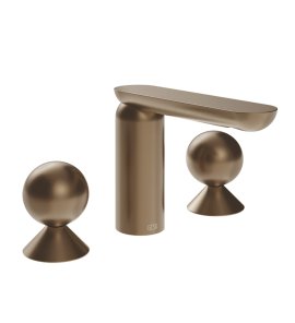 Gessi Perle Bateria umywalkowa 3-otworowa bez korka copper brushed pvd/metal/metal 74005.708
