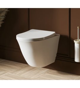 Burlington Strand Miska bezrantowa wisząca 51x36 z deską wolnoopadającą biała SN6115CW