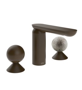 Gessi Perle Bateria umywalkowa 3-otworowa bez korka dark bronze/murano pulegoso 74065.845
