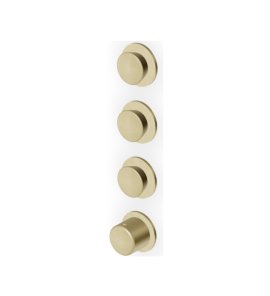 Zucchetti Sablier Bateria termostatyczna natryskowa podtynkowa 3-drożna - element zewnętrzny Brushed British Gold PVD ZSL803.XP31