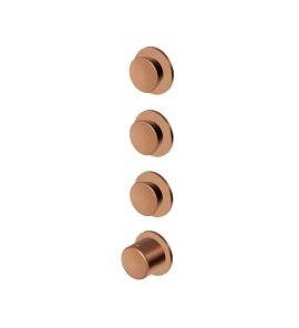 Zucchetti Sablier Bateria termostatyczna natryskowa podtynkowa 3-drożna - element zewnętrzny Brushed Copper PVD ZSL803.XP91