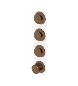 Zucchetti Sablier Bateria termostatyczna natryskowa podtynkowa 3-drożna - element zewnętrzny Matt Chocolate PVD ZSL803.XSP21