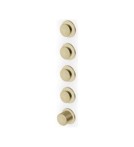 Zucchetti Sablier Bateria termostatyczna natryskowa podtynkowa 4-drożna - element zewnętrzny Brushed British Gold PVD ZSL804.XP31