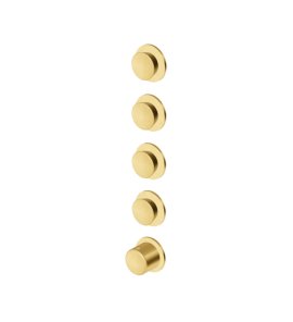 Zucchetti Sablier Bateria termostatyczna natryskowa podtynkowa 4-drożna - element zewnętrzny Brushed Gold PVD ZSL804.XP41