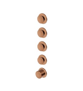 Zucchetti Sablier Bateria termostatyczna natryskowa podtynkowa 4-drożna - element zewnętrzny Brushed Copper PVD ZSL804.XP91