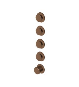 Zucchetti Sablier Bateria termostatyczna natryskowa podtynkowa 4-drożna - element zewnętrzny Matt Chocolate PVD ZSL804.XSP21