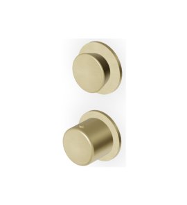 Zucchetti Sablier Bateria termostatyczna natryskowa podtynkowa 2-drożna - element zewnętrzny Brushed British Gold PVD ZSL806.XP31