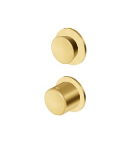 Zucchetti Sablier Bateria termostatyczna natryskowa podtynkowa 2-drożna - element zewnętrzny Brushed Gold PVD ZSL806.XP41