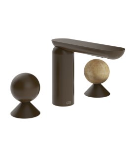 Gessi Perle Bateria umywalkowa 3-otworowa bez korka dark bronze/metal/onyx cola 74035.845