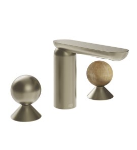 Gessi Perle Bateria umywalkowa 3-otworowa bez korka finox brushed nickel/metal/onyx cola 74035.149