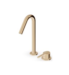 Zucchetti Medameda Bateria umywalkowa 2-otworowa wysoka British Gold PVD ZMM418.P30