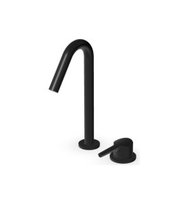 Zucchetti Medameda Bateria umywalkowa 2-otworowa wysoka Brushed Total Black PVD ZMM418.P81