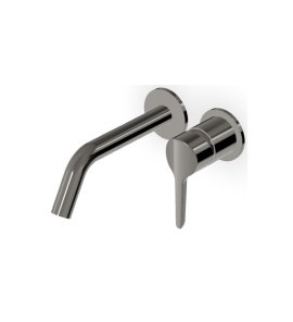 Zucchetti Medameda Bateria umywalkowa podtynkowa 2-otworowa 175 mm - element zewnętrzny Metal Black ZMM679.C50