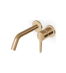 Zucchetti Medameda Bateria umywalkowa podtynkowa 2-otworowa 175 mm - element zewnętrzny Brushed British Gold PVD ZMM679.P31