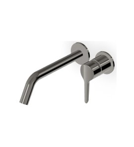 Zucchetti Medameda Bateria umywalkowa podtynkowa 2-otworowa 215 mm - element zewnętrzny Metal Black ZMM678.C50