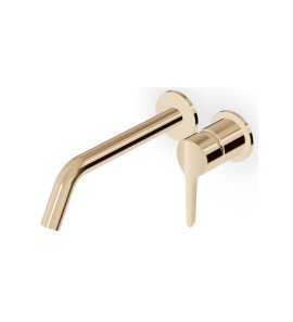 Zucchetti Medameda Bateria umywalkowa podtynkowa 2-otworowa 215 mm - element zewnętrzny British Gold PVD ZMM678.P30