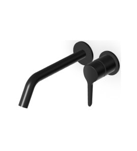 Zucchetti Medameda Bateria umywalkowa podtynkowa 2-otworowa 215 mm - element zewnętrzny Brushed Total Black PVD ZMM678.P81
