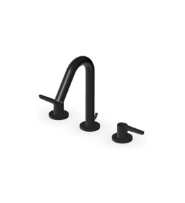 Zucchetti Medameda Bateria umywalkowa 3-otworowa z korkiem automatycznym Brushed Total Black PVD ZMM5503.P81