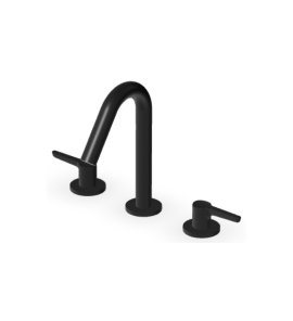 Zucchetti Medameda Bateria umywalkowa 3-otworowa bez korka Brushed Total Black PVD ZMM5504.P81