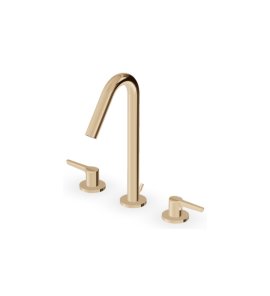 Zucchetti Medameda Bateria umywalkowa 3-otworowa z korkiem automatycznym British Gold PVD ZMM5506.P30