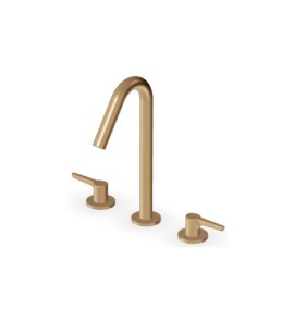 Zucchetti Medameda Bateria umywalkowa 3-otworowa bez korka Brushed British Gold PVD ZMM5507.P31