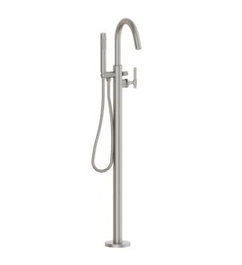 Burlington Strand Bateria wannowo-prysznicowa wolnostojąca ze słuchawką i wężem brushed nickel SN416FL