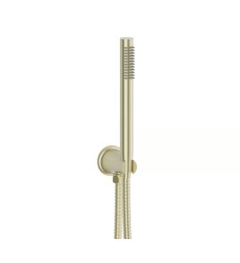 Burlington Strand Słuchawka prysznicowa z wężem i przyłączem ściennym brushed brass SN963F