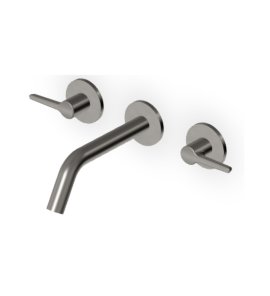 Zucchetti Medameda Bateria umywalkowa 3-otworowa 175 mm podtynkowa - element zewnętrzny Metal Black ZMM5765.C50