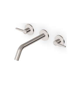 Zucchetti Medameda Bateria umywalkowa 3-otworowa 215 mm podtynkowa - element zewnętrzny Brushed Nickiel ZMM5766.C3