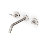 Zucchetti Medameda Bateria umywalkowa 3-otworowa 215 mm podtynkowa - element zewnętrzny Brushed Nickiel ZMM5766.C3