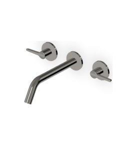 Zucchetti Medameda Bateria umywalkowa 3-otworowa 215 mm podtynkowa - element zewnętrzny Metal Black ZMM5766.C50