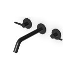 Zucchetti Medameda Bateria umywalkowa 3-otworowa 215 mm podtynkowa - element zewnętrzny Brushed Total Black PVD ZMM5766.P81