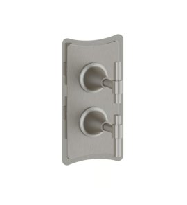 Burlington Strand Bateria prysznicowa podtynkowa termostatyczna z zaworem odcinającym brushed nickel SN1000RL