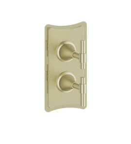 Burlington Strand Bateria prysznicowa podtynkowa termostatyczna z zaworem odcinającym brushed brass SN1000RF