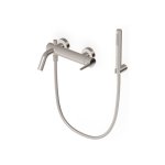 Zucchetti Medameda Bateria wannowo-natryskowa ścienna z zestawem natryskowym Brushed Nickiel ZMM521.C3