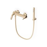Zucchetti Medameda Bateria wannowo-natryskowa ścienna z zestawem natryskowym British Gold PVD ZMM521.P30